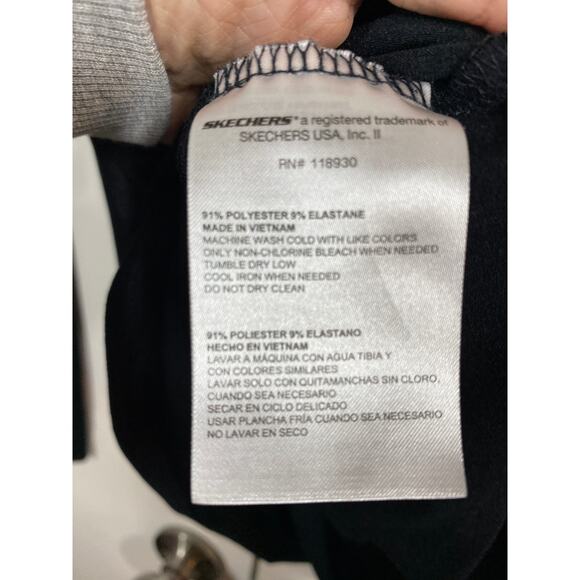 Skechers Black Crew Round Neck Long Sleeve Athletic Tee Size 2XL - Picture 3 of 9